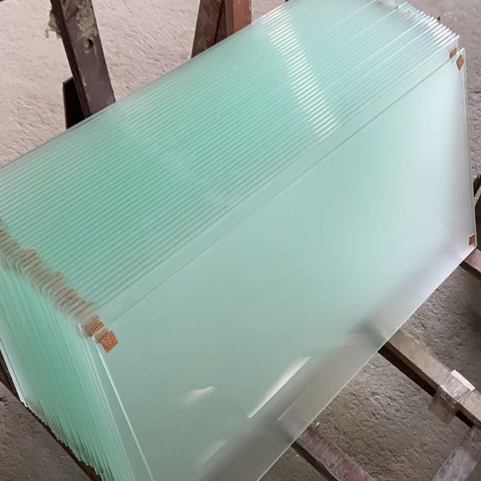 玉砂白EVA 夹胶玻璃厂家定制EVA胶片栈道采光顶钢化夹胶玻璃